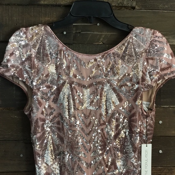 Dress the Population Pink Blush Sequin Dress- NWT - Picture 4 of 8